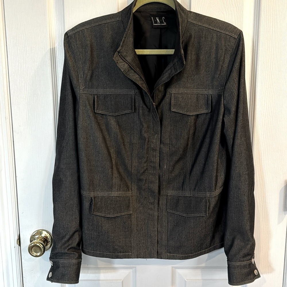 INC Dark Denim Blazer- Fits like a Large - Picture 1 of 5